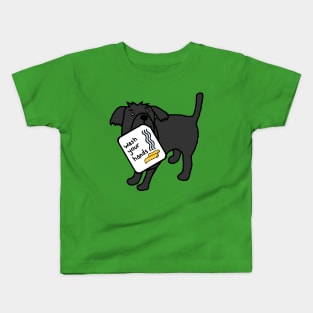 Cute Dog says Wash Your Hands Kids T-Shirt